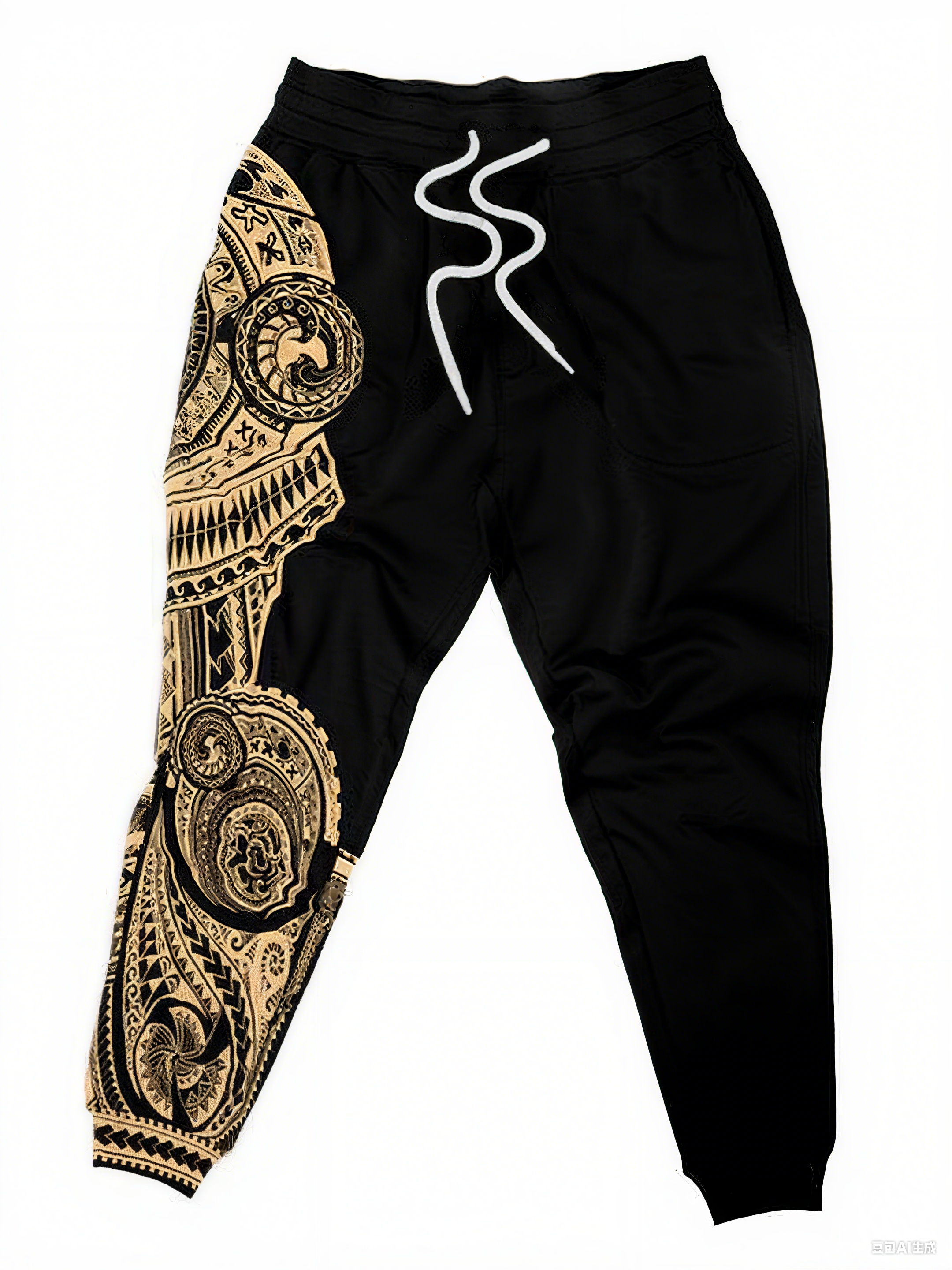 Men's Big and Tall Gold Polynesian Unisex Hoodie Set