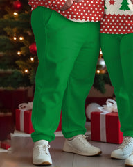 Couple Fashion Casual Plus Size Christmas Geometric Snowflake Print Hoodie Suit