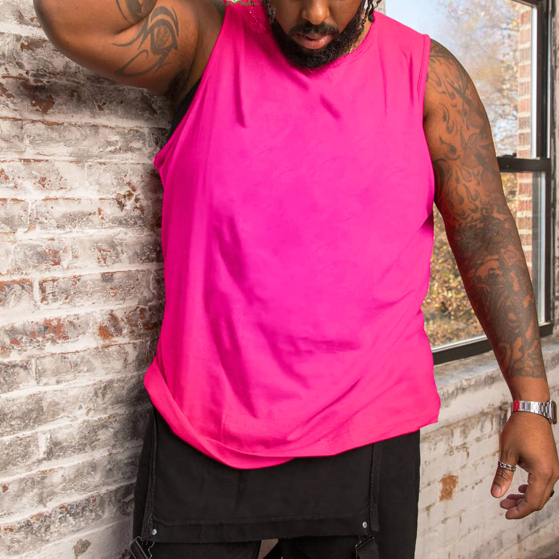 Men's Plus Size Solid Color Tank Top