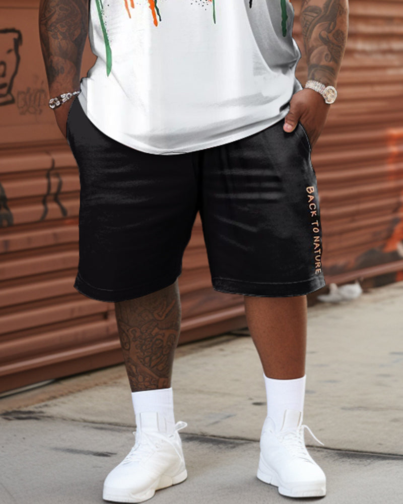 Street Casual Patchwork Camouflage Print Large Men's Suit