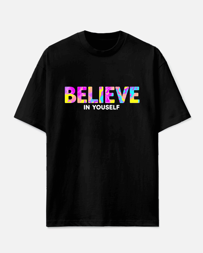 Believe In Yourself Not Their Noise Men's Big and Tall Simple Lettering Short Sleeve T-shirt Shorts Set