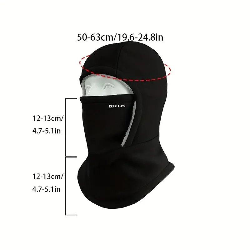 Autumn/Winter Outdoor Thermal Hat/Head Cover/All-in-One Hat with Face Mask, Outdoor Thermal Pullover Hat