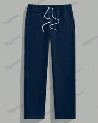 Men's Plus Size Blue Khaki Colorblock Striped Print Long Sleeve Shirt Trousers Suit