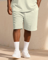 Big & Tall Men's Business Apricot Geometric Stripe Print Short Sleeve Polo Shirt Shorts Suit