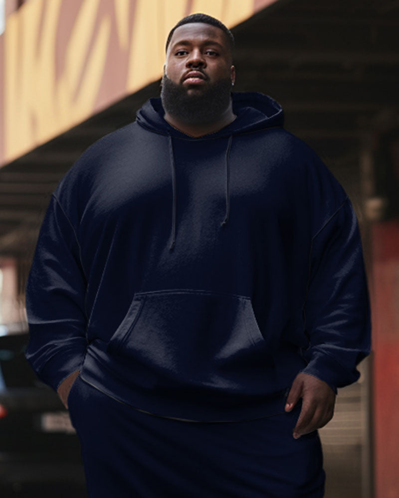 Big & Tall Men's 2 Piece Tracksuit Casual Hoodie and Sweatpants Set