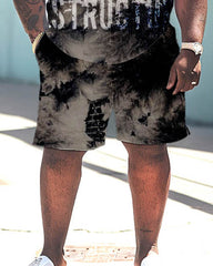 Men's Plus Size Craft Tie-dye Pattern Printing Large Men's Suit