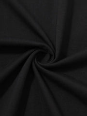 Men's Plus Size Daily Casual Black Abstract Floral Print Henry Collar Button Short Sleeve T-Shirt