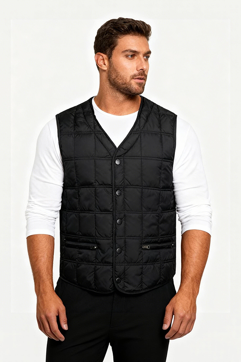 Big & Tall Men's Solid Color Warm Down Vest L-5XL