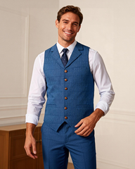 Big & Tall Men's Gentleman Business Casual Slim Fit Suit Vest XS-3XL