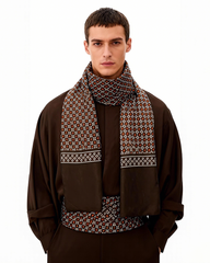 Men's Business British Silk Scarf Washed Velvet Long Scarf Suit Scarf