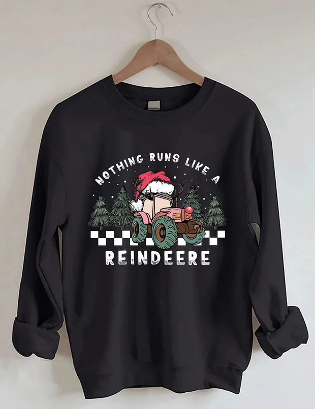 Women's Plus Size Nothing Runs Like A Reindeere Christmas Sweatshirt