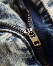 Men's Jeans Fashion Urban Ripped Print Panel Jeans