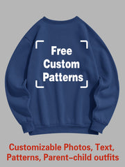 Custom Plus Size Sweatshirt (You Can Upload Pictures, Text, Logo, Etc. To Customize Your Interesting Sweatshirt)