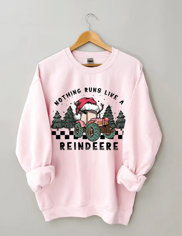 Women's Plus Size Nothing Runs Like A Reindeere Christmas Sweatshirt