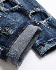 Men's Punk Trendy Ripped Long Jeans