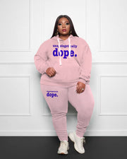 Women's Plus Size Unapologetically Dope Hoodie Set