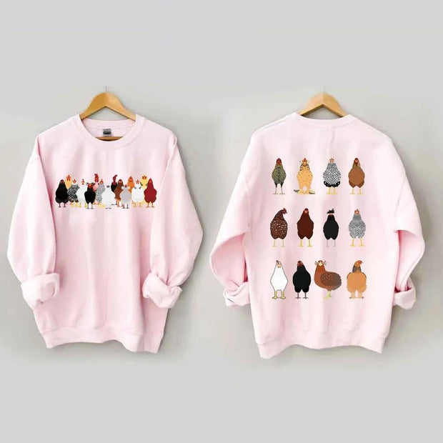 Women's Plus Size Love Chickens Sweatshirt