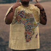 Men's Plus Size Africa On World Map T-Shirt
