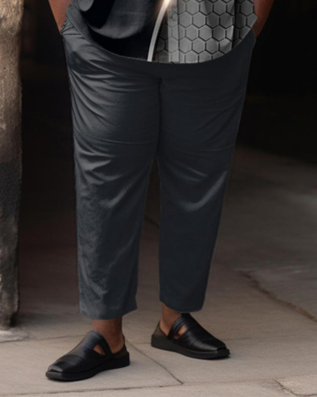 Men's Plus Size Aurora Gradient Abstract Print Walking Suit