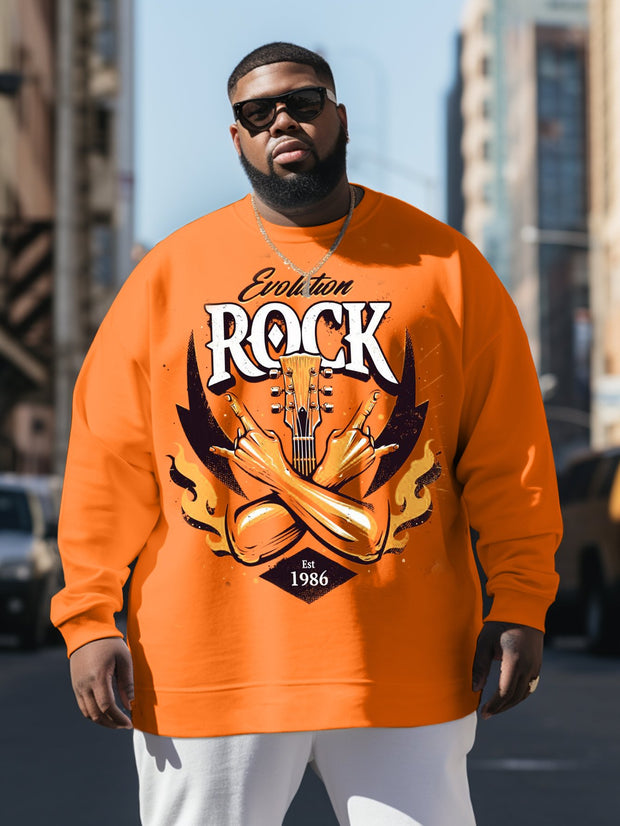 Men's Plus Size Equation Rock Orange Sweatshirt