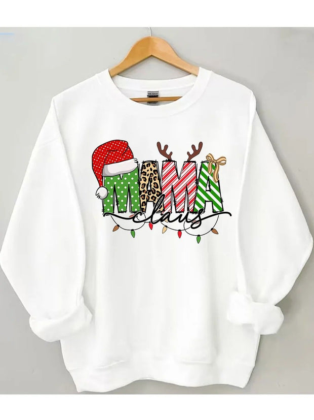 Women's Plus Size MAMA Christmas Sweatshirt