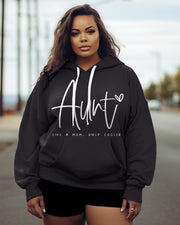 Women's Plus Auntie Like A Mom Only Cooled Hoodie