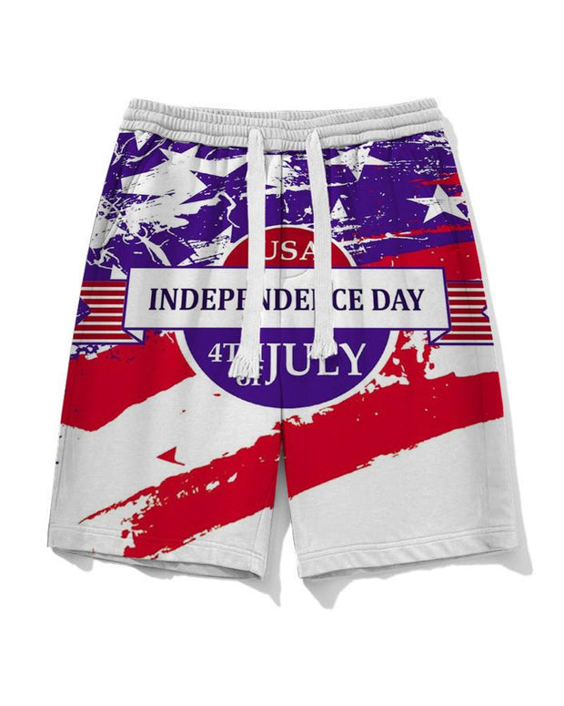 Plus Size Sports Street Independence Day Shorts