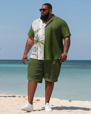 Men's Plus Size Business Coco Beach Two-Piece Set