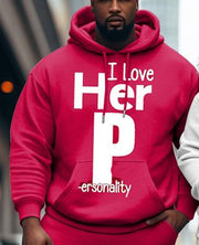 Couple Large Size Casual Couple Outfit Her His Hoodie Set