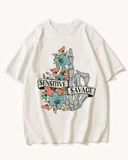 Plus Size Vintage Sensitive Savage T-Shirt