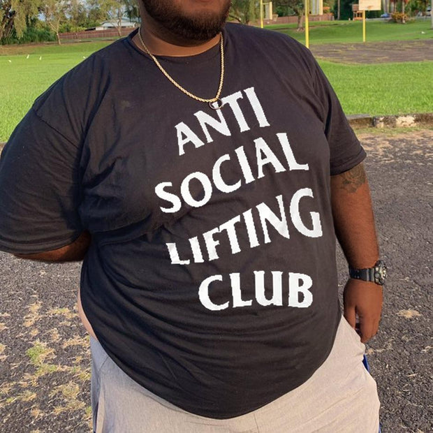 Men‘s Anti Social Lifting Club Printed T-shirt