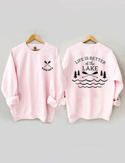 Women's Plus Size Life Is Better At The Lake Sweatshirt