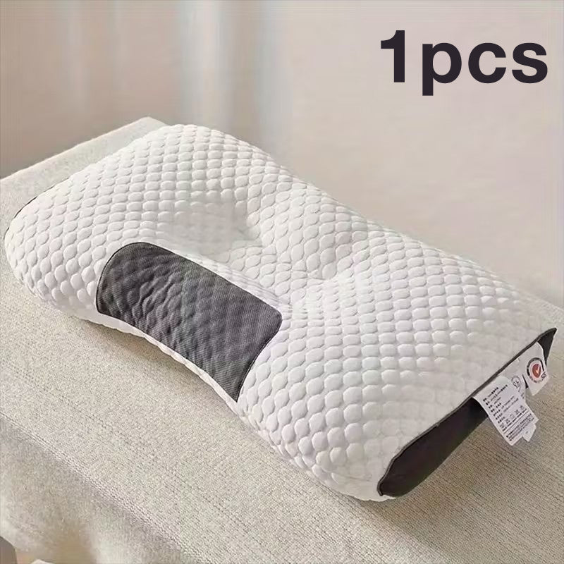 Ergonomic Adjustable Neck Pillows | Soft Shell with Modern Zipper Design, High-Quality Polyester Fill, Machine Washable, White - Ideal for Home & Bedroom Decor, All-Season Comfort, Plush Pillow, Zippered Pillowcase, Sleep Comfort