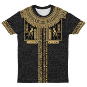 Men's Plus Size Egyptian Hieroglyphs Pattern T-Shirt