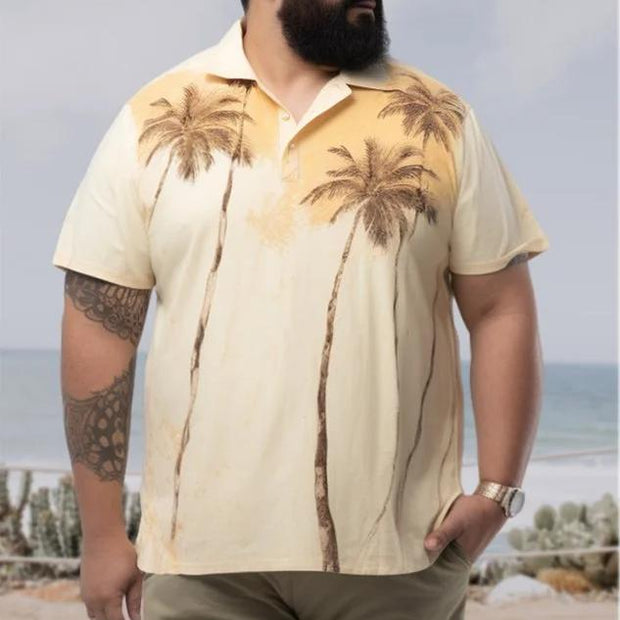 Plus Size Beach Vacation Style Men's Shirts