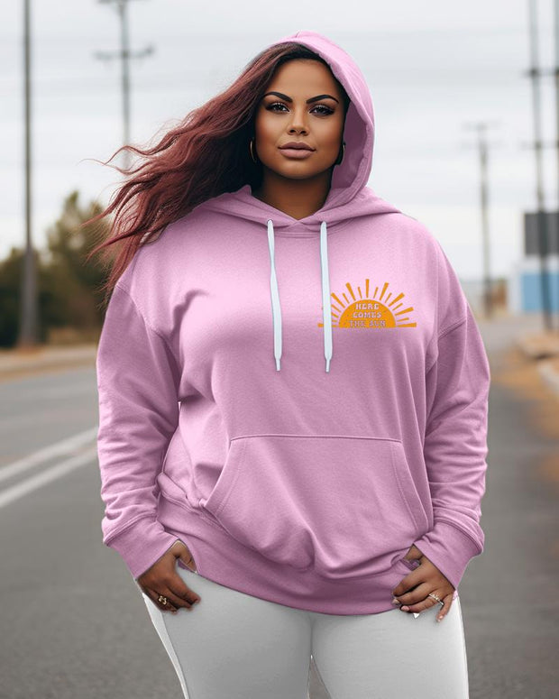Women's Plus Here Comes The Sun Hoodie