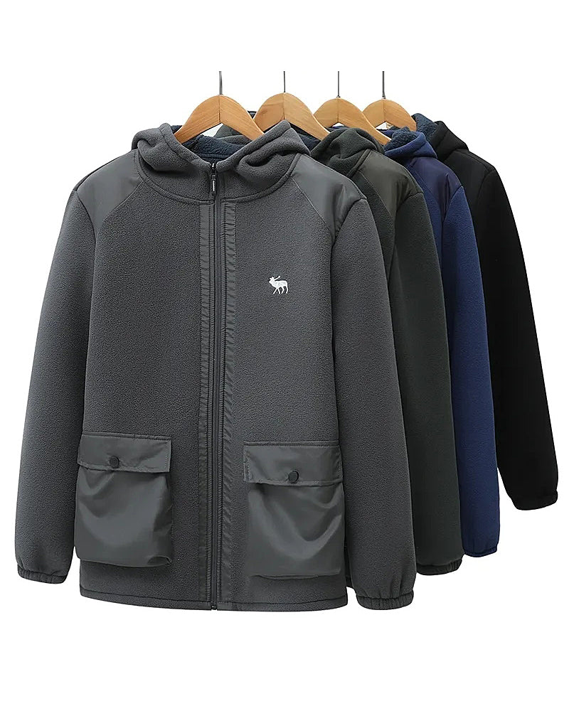 Big & Tall Men's Warm Thickened Fleece Hoodie Jacket 2XL-6XL