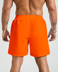 Men's Big & Tall Orange Solid Swim Trunks
