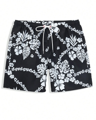 Men's Big & Tall Black Swim Trunks