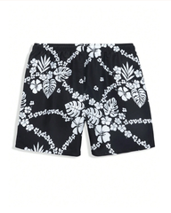 Men's Big & Tall Black Swim Trunks
