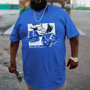 Plus Size Blue Roll The Dice Effectus T-Shirt