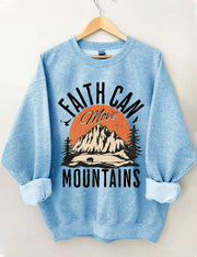Women's Plus Size Faith Can Move Mountains Sweatshirt