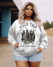 Women's Plus Size Casual Girls Trip Salem Massachusetts Sweatshirt